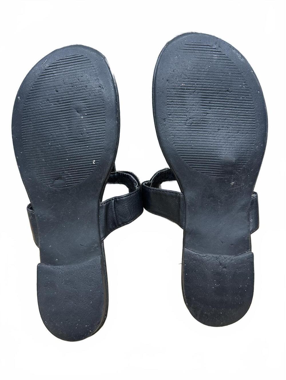 Black Sandals with Rhinestone Buckle - Picture 6 of 7